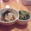 ハモ(フリット）のチーズソース系の丼、季節サラダ付