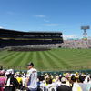 雨が予想されたが、快晴の甲子園。暑い！！