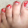 今月は、夏なので、フットネイルもしてみました。