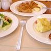 帰宅日の朝食(;^_^A 