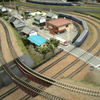 トロッコ嵯峨駅の鉄道模型のジオラマ