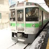 小樽到着・・・電車が寒そうです
