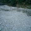 台風での土砂崩れ跡