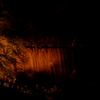 滝見乃湯　夜の滝のライトアップ