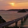 暮れる角島大橋