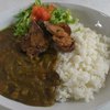 盛りつけも綺麗な唐揚げカレー