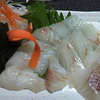 鯛の刺身。鮮度がよく美味しかった♪