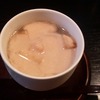 桃と鮑の冷製茶碗蒸し