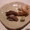 “子持ちの蝦蛄”と“アカシャ海老”の摘み。