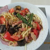 娘が作ってくれた冷製夏野菜スパゲティ