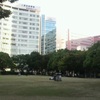 街中の公園で黄昏ル♪