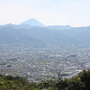 富士山と甲府盆地の眺めが綺麗
