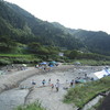美山の川でＢＢＱ