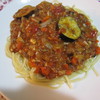私用のミートソースパスタ