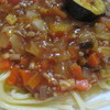 ソースのお野菜は粗めで甘めが好みな主人です