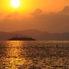 島後水道の夕景
