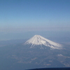 飛行機の中から見た富士山