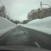 雪秩父♨への道・・・雪の壁