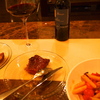 foie grasとステーキとトマトのペンネ