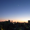新しい部屋からの夕景