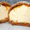 シュークリーム断面ナイフでカット 2013.4.5