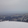 山頂から富山湾が見えました