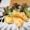 セミ海老とたらの芽の天ぷら