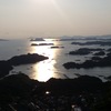 佐世保の高台から見る九十九島風景