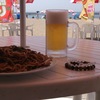 焼きそばと生ビール♪