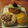 ポンピドゥーセンター近くのパティスリーのケーキ