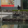 展示会場（平成館）前にて