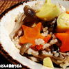 玄米とサツマイモの炊き込みご飯