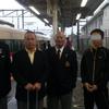 こわもてですがお偉い人です　遠藤会長ご一行。