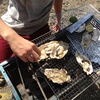 牡蠣焼き中