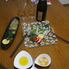 夜のおつまみ：スパークリングワインで頂きました。