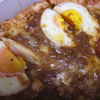 肉味噌、目玉焼き