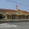 三角駅　結構立派だね　ただトイレは狭いよ！！