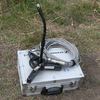 撤収作業中の中継機材です。