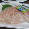 ザクを切ってもらった鯛の刺身