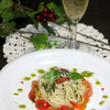バジルとトマトの冷製パスタ