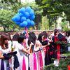 学生たちがアオザイを着てお詣りに！