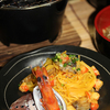 雲丹パスタ鮑添え