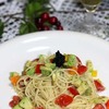 アボカドとトマトの冷製パスタ　キャビア添え