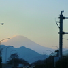 夕焼けの富士山