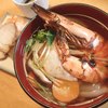 二日夕；焼海老と三ッ葉(澄し)