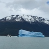 氷塊に近づくクルーズ船