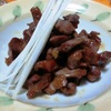 砂肝甘辛煮出来上がりw白髪葱