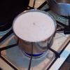 ヴィシソワーズ④牛乳を追加して火にかける
