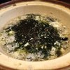 ごっこ鍋；身→卵→生海苔の順に投入