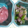 マルアジのタタキとブリの剥き身